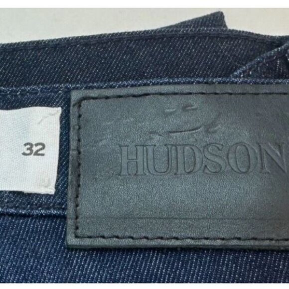 Hudson BYRON Size W32 L34 Straight Stretch Men's Jeans Dark Blue New - Picture 5 of 15